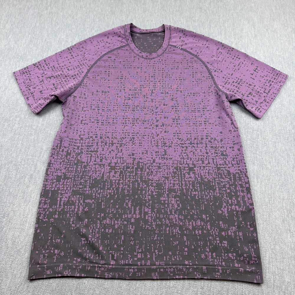 Lululemon Shirt Mens Medium Purple Metal Vent Tech Short Sleeve 2.0 Athletic Gym